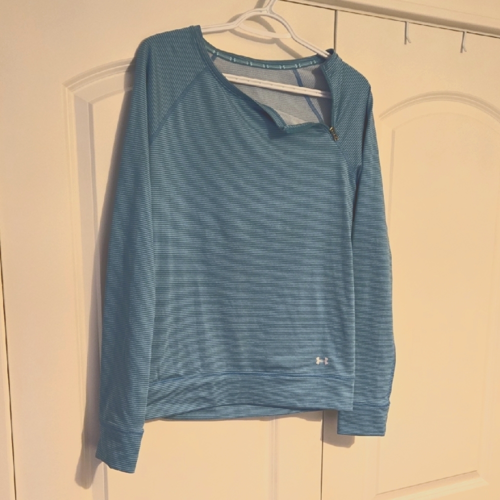 Under Armour Women's Teal Striped Sweatshirt